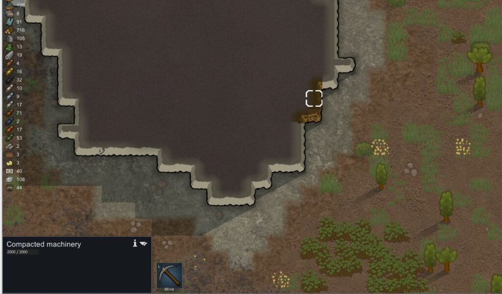 Compacted machinery is a cource of components in Rimworld