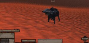 A hungry dog ready to eat some food in Kenshi