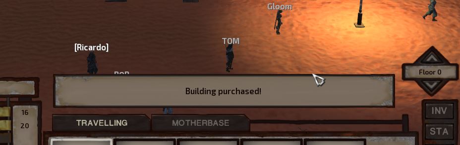 Building purchased message in Kenshi