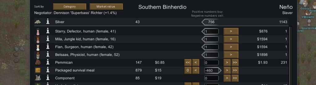 buying more colonists in rimworld from the slaver