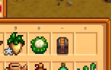 The chest in the stardew valley player inventory