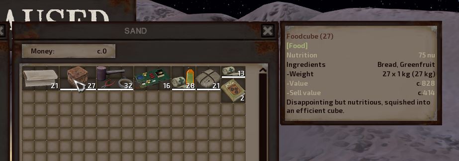 Buying food from a trader in Kenshi