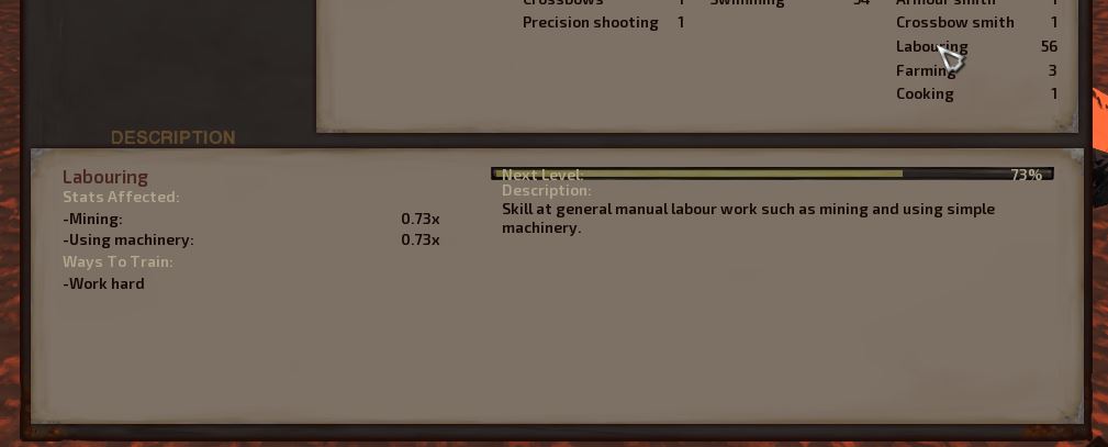 The laboring skill in Kenshi governs how fast you can mine