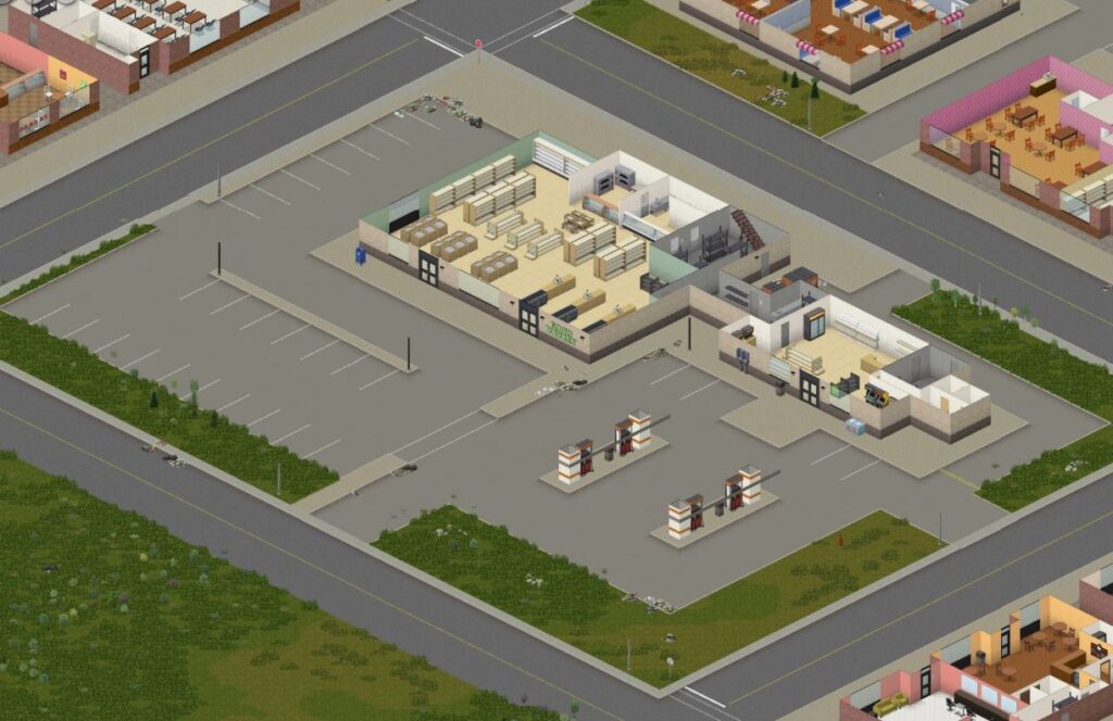 Project Zomboid March Ridge gas station screenshot