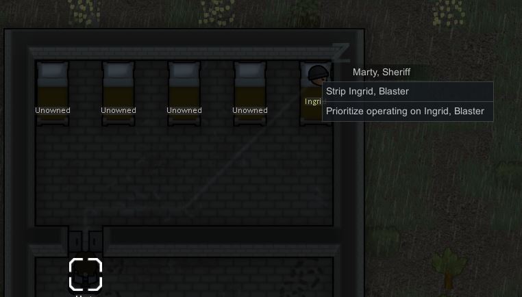 operating on patients in Rimworld