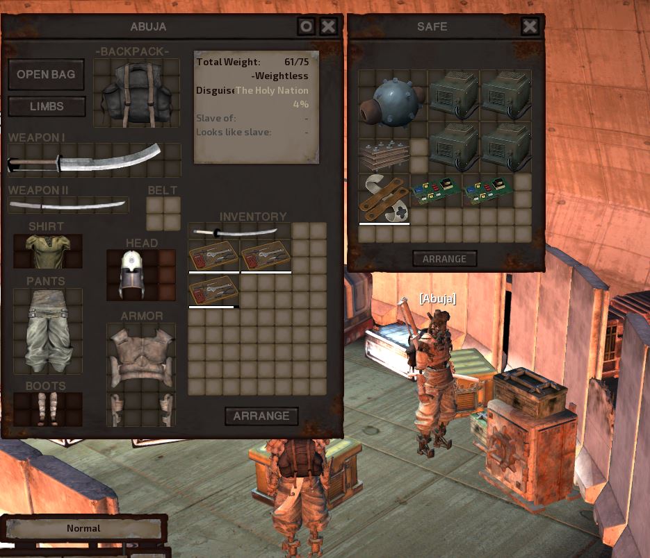An AI core found in an ancient safe in Kenshi