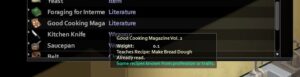 Find new recipes in Project Zomboid Cooking magazine