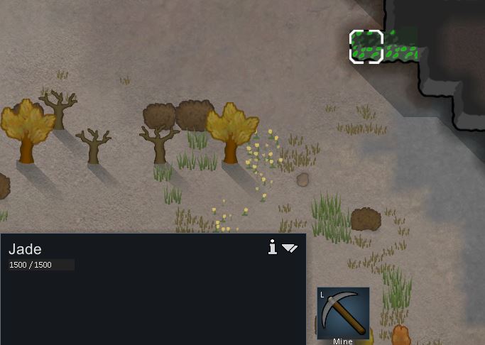 Jade in a mountain in Rimworld for mining and trading