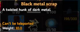 black metal scrap in-game tooltip
