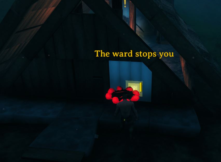 The ward stops looters from breaking into your Valheim base with a hammer