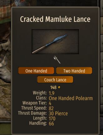 Showing a lance that can be used as a couch lance