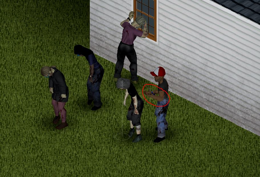 Showing the timing of a sneak attack in project zomboid