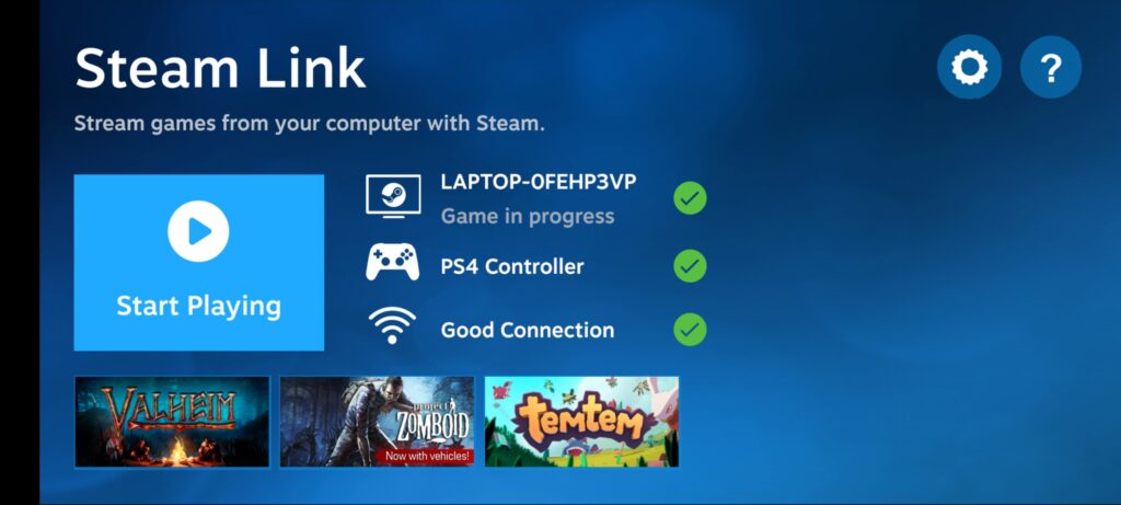 Connecting steam link to play Valheim on your Android Device