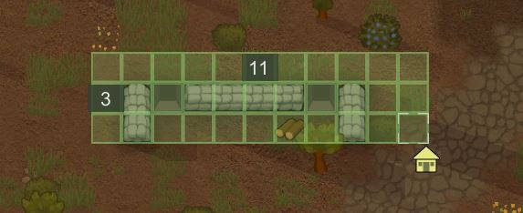 Building a roof over sandbags in Rimworld
