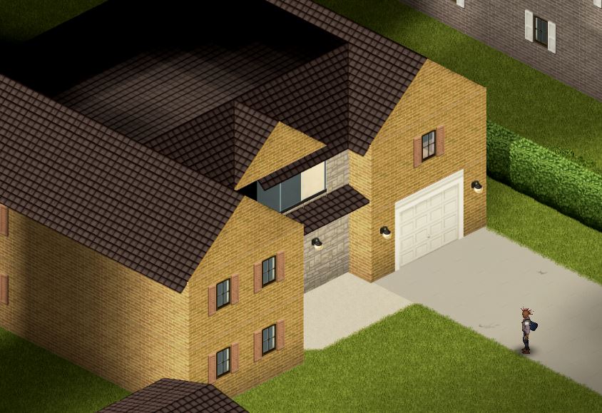 One of the nice houses in the gated community of Riverside in Project Zomboid Build 41