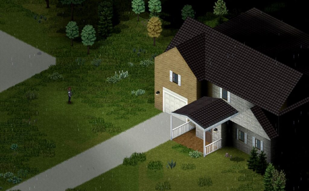 A 2 story house in project zomboid