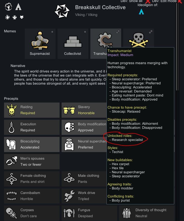 Adding more social roles to your ideology in Rimworld
