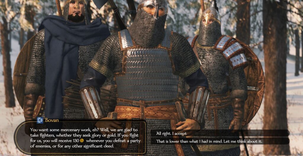 Becoming a mercenary with the sturgian kingdom in mount and blade bannerlord