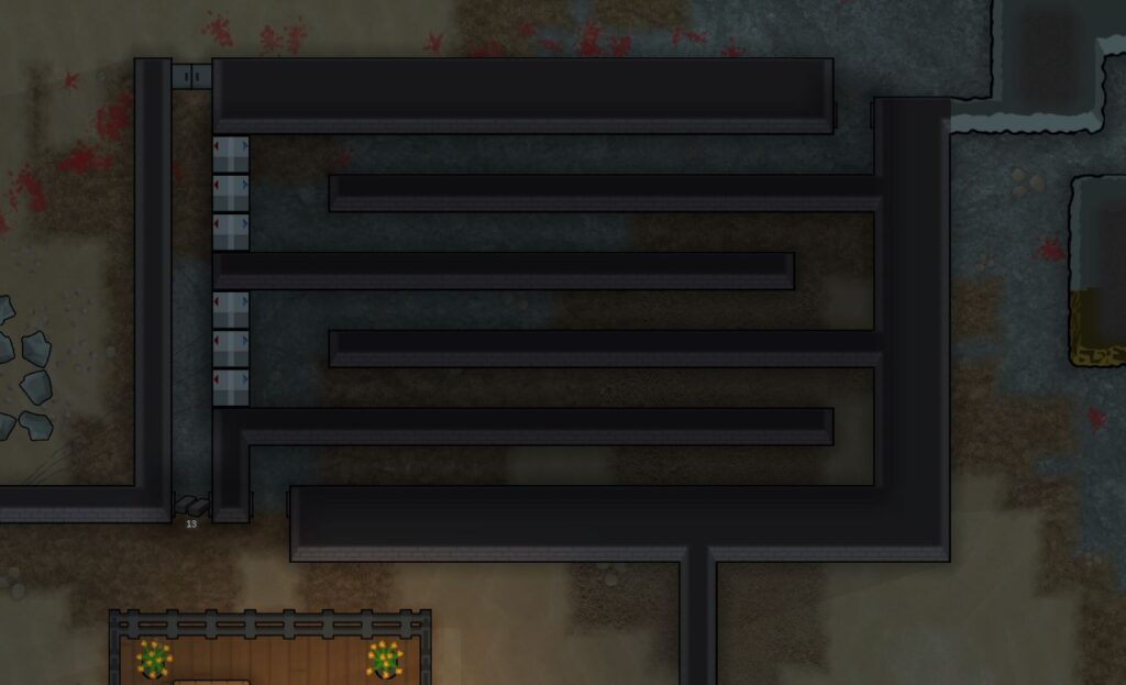 Creating a temperate trap for raiders in Rimworld to capture them