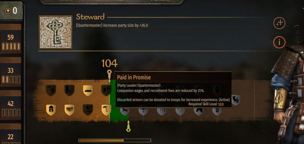 Gaining the perks to donate weapons and armor in Bannerlord