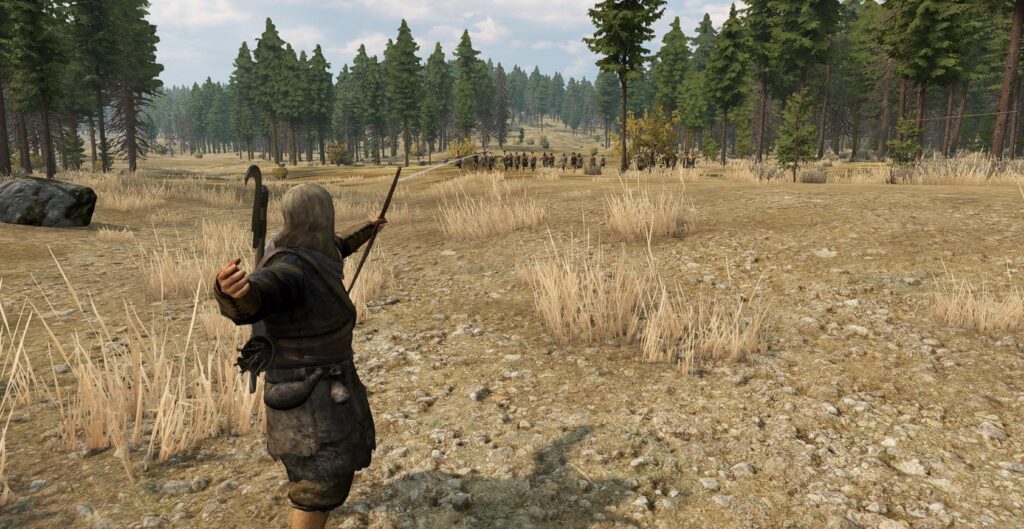 A character gaining experience in Athletics by using the bow in mount and blade bannerlord