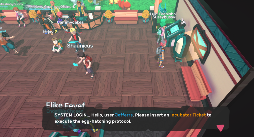 Hatching an egg in temtem instantly using an incubator ticket