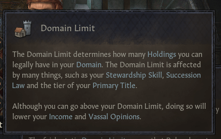 Explaining the domain limit in Crusader kings 3