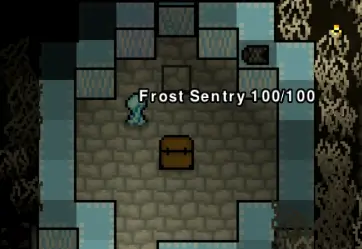 An image from survival game Necesse showing the Frost Sentry enemy